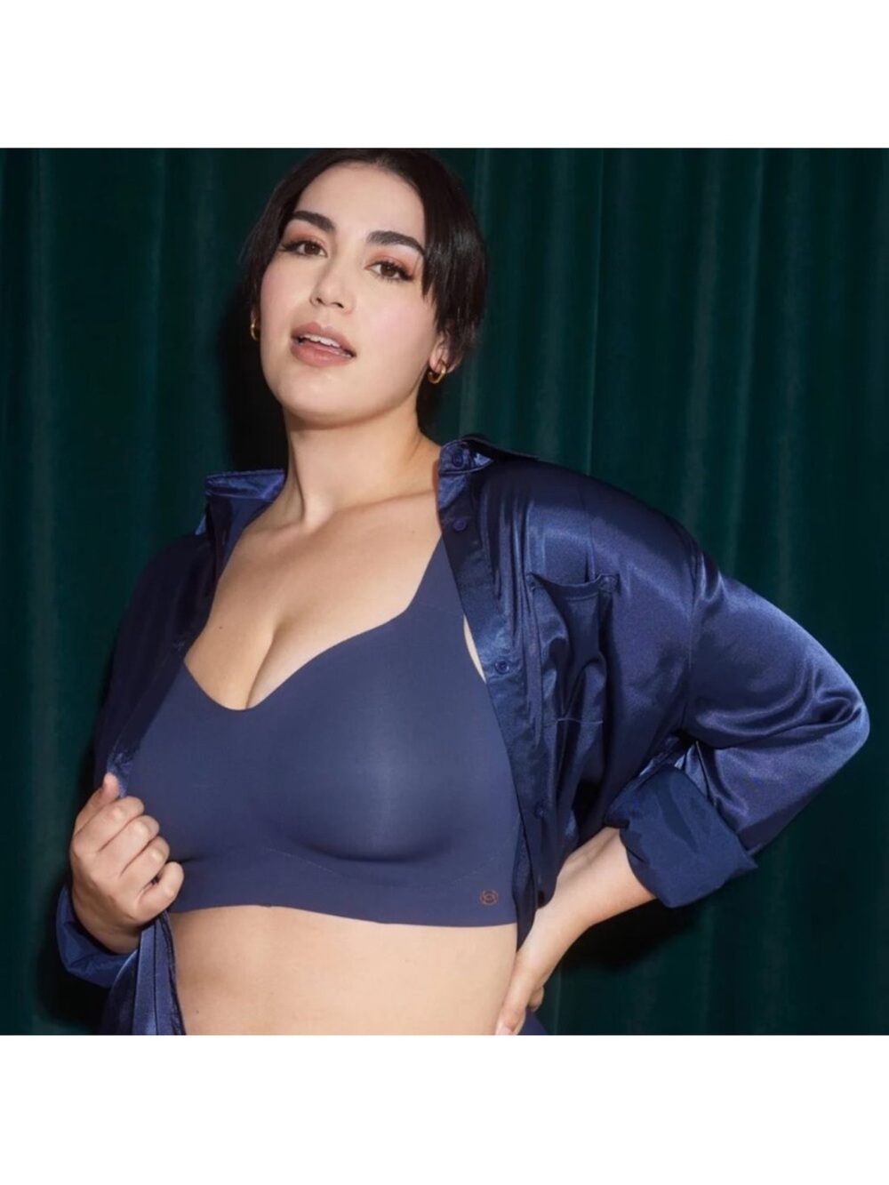 NWT Evelyn & Bobbie The Evelyn Bra Midnight Blue Size L